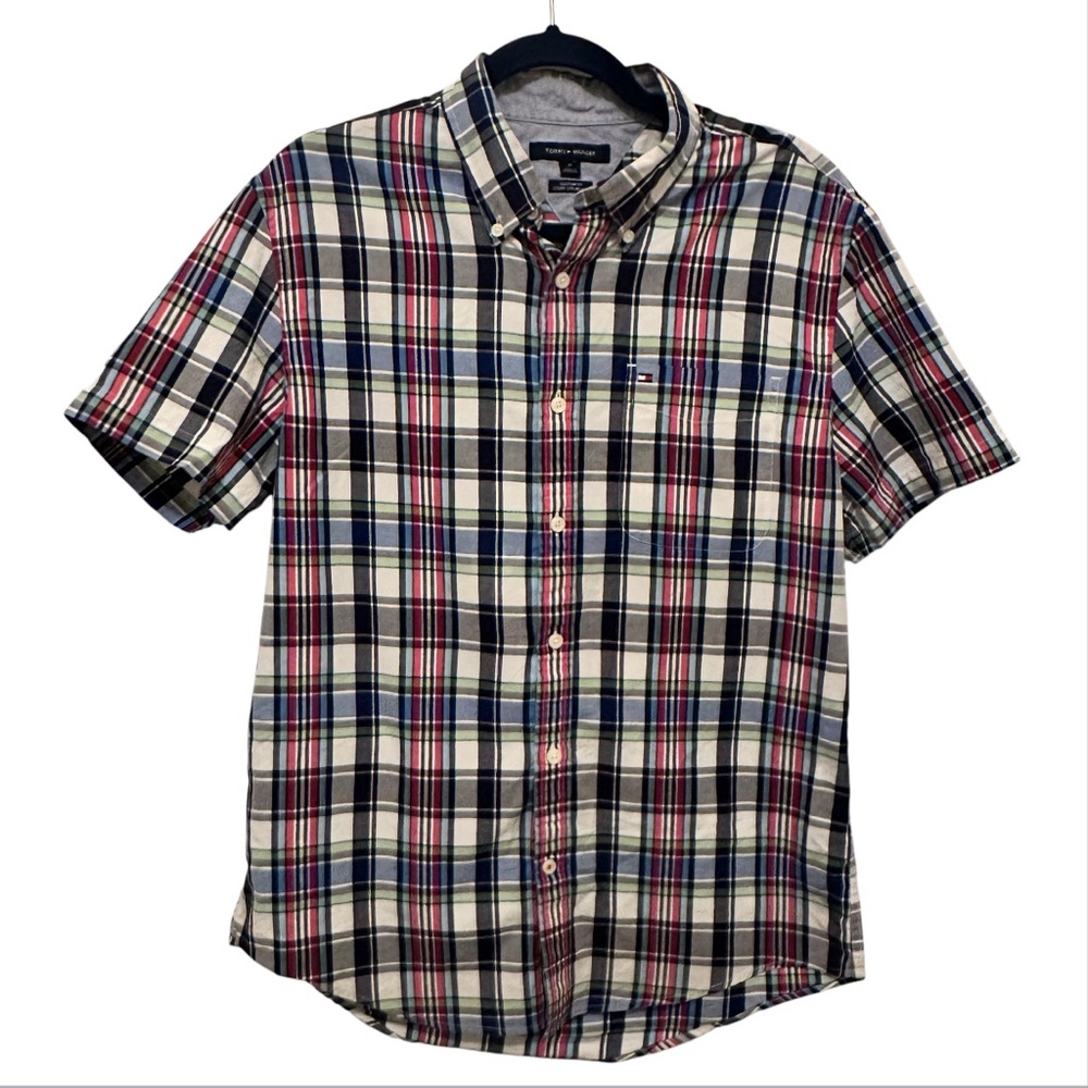 Tommy Hilfiger Men's Multicolor Plaid Shirt pre-owned size medium